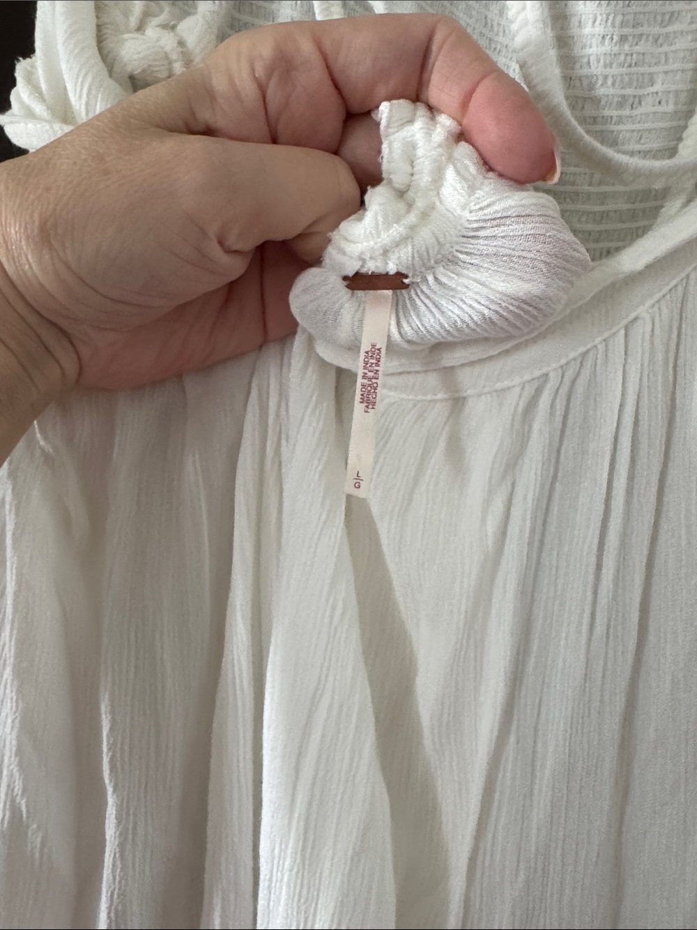 Free People White Halter Maxi Dress with Ruffled Hem - Picture 7 of 8